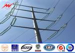 132KV Metal Transmission Line Electrical Power Poles 50 years warrenty