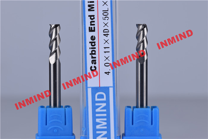 0.7 um Grain Size Cnc End Mill Bits / Milling Machine Bits 3 mm Diameter