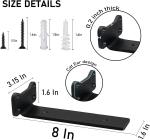 6 inch Heavy Duty Steel Shelf Brackets L-Shaped Wall Shelf Brackets Thickness 0