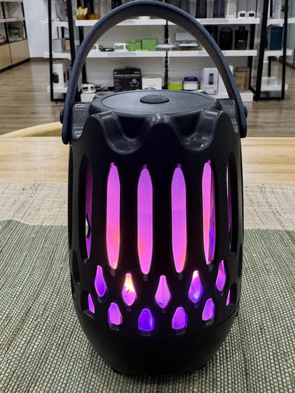 OEM/ODM Logo Bluetooth Speaker Flame Light UV LED Camping Lamp Rechargeable Mosquito Moths Gnats Catcher Flying Insects Sticky Trap