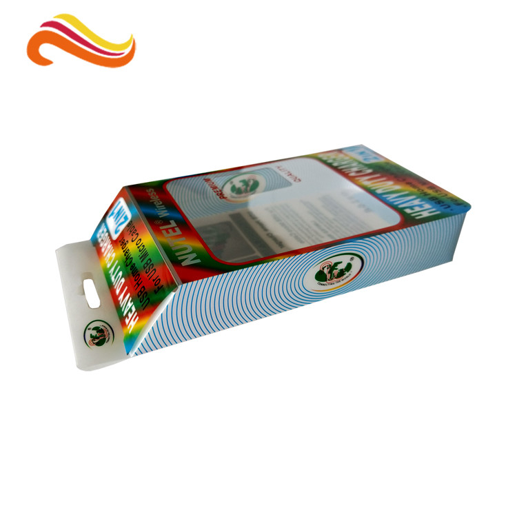 Charger Cable 0.50mm PET Plastic Clamshell Box CMYK