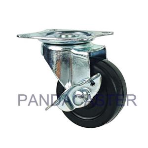 Quality Black Hard Rubber Casters 44lbs Swivel Caster Wheels For Furniture wholesale