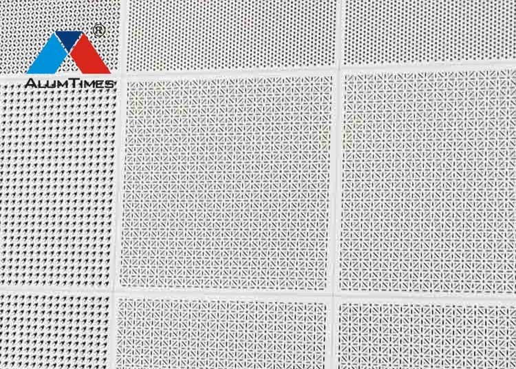 300×300mm Aluminium Perforated Ceiling , Industrial Rustic Drop Ceiling Tiles