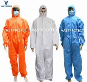 Quality Standard Type 5 6 Orange Microporous Nonwoven SMS Medical Surgical Disposable Coverall wholesale