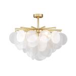 Glass Pendant Match LED Chandelier For Living Room Dining Bedroom Luxury Metal