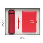 Customized Business Gift Set Stainless Steel Vacuum Cup Pen Magnetic PU Leather