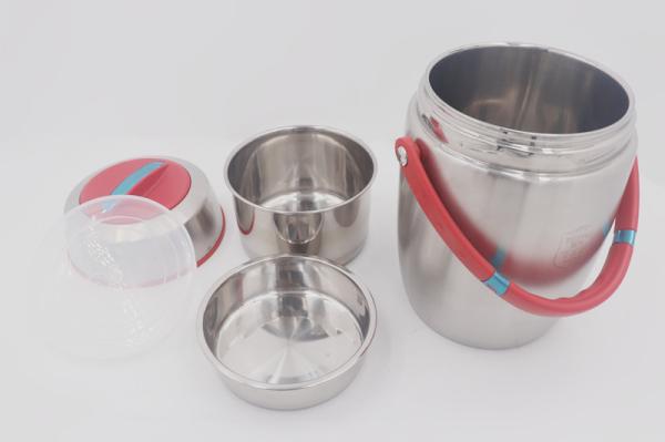 1.5L Portable layer design stainless steel insulated thermos vacuum lunch box