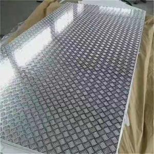 Quality Five Bars Aluminium Checker Plate Roll Width 500-1500mm Corrosion Resistance wholesale