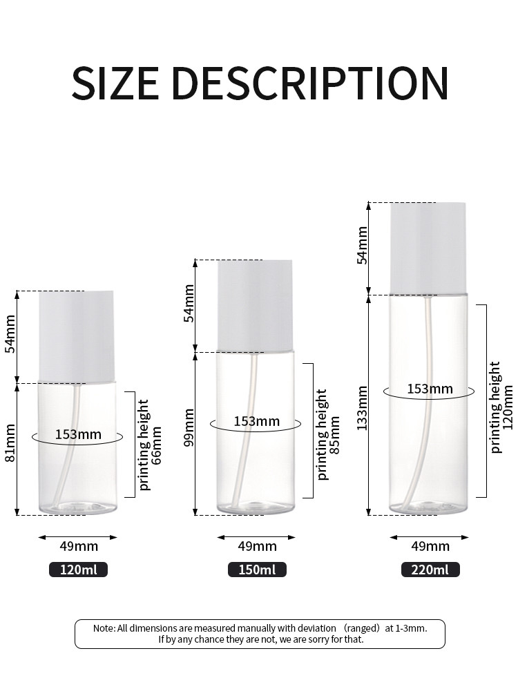 Refillable Clear Airless Pump Bottle Cream Lotion Bottle For Toiletries Liquid