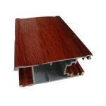 6063 Customized Wood Finish Extruded Aluminium Window Profile / Aluminum Door