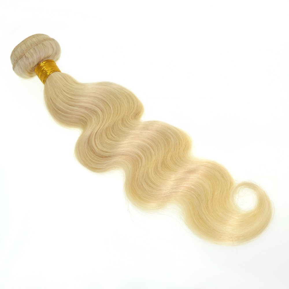 Double Weft No Shed Can Be Permed Aligned Cuticles Body Wave brazilian remy hair blonde