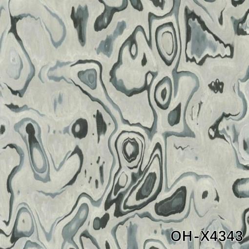 OH-X4343 Engineered Wood Veneer Of Ocean Heart Irregular Texture For Hotel