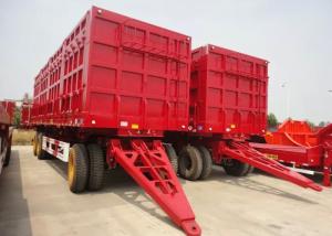 Quality 30ft Drawbar Steel Box Full truck Trailer With 3 Axles wholesale