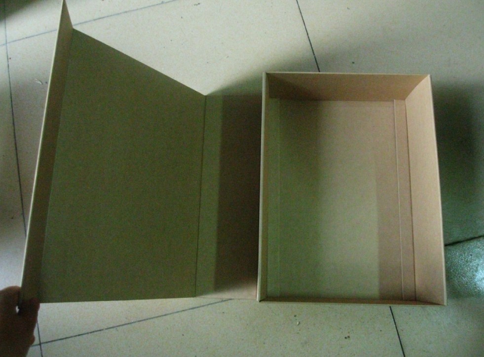 Wholesale kraft paper custom flat pack double layer folding box with magnet closure