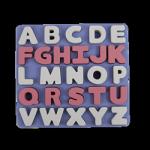Food Grade Kids Silicone Puzzle With Letters Alphabet Shape