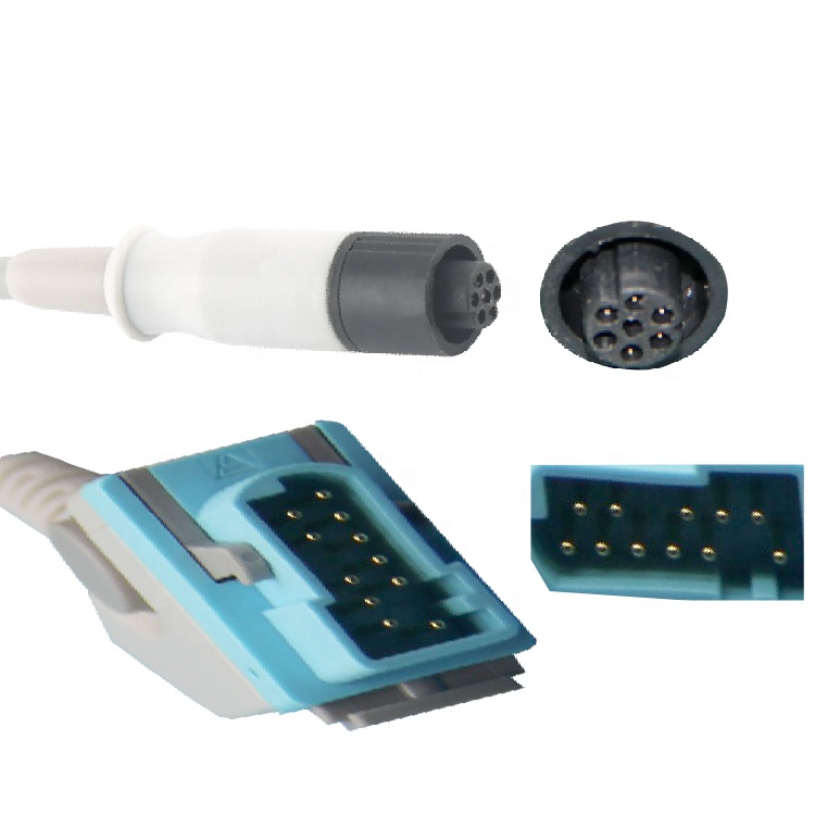 IBP adapter cable compatible for Fukuda Denshi monitor to Medex transducer