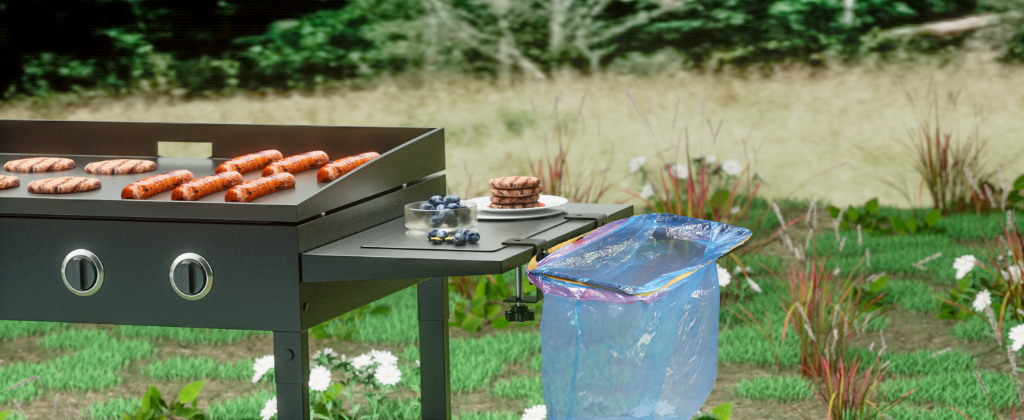 Outdoor Garbage Support Metal Garbage Plastic Bag Holder Door Back Type Rubbish Bag Frame