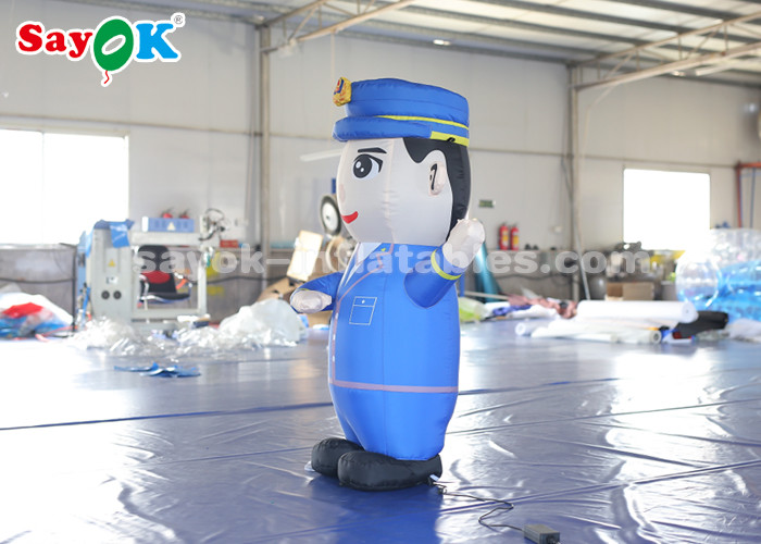 1.5m Height Inflatable Cartoon Characters Police Model For Advertiement