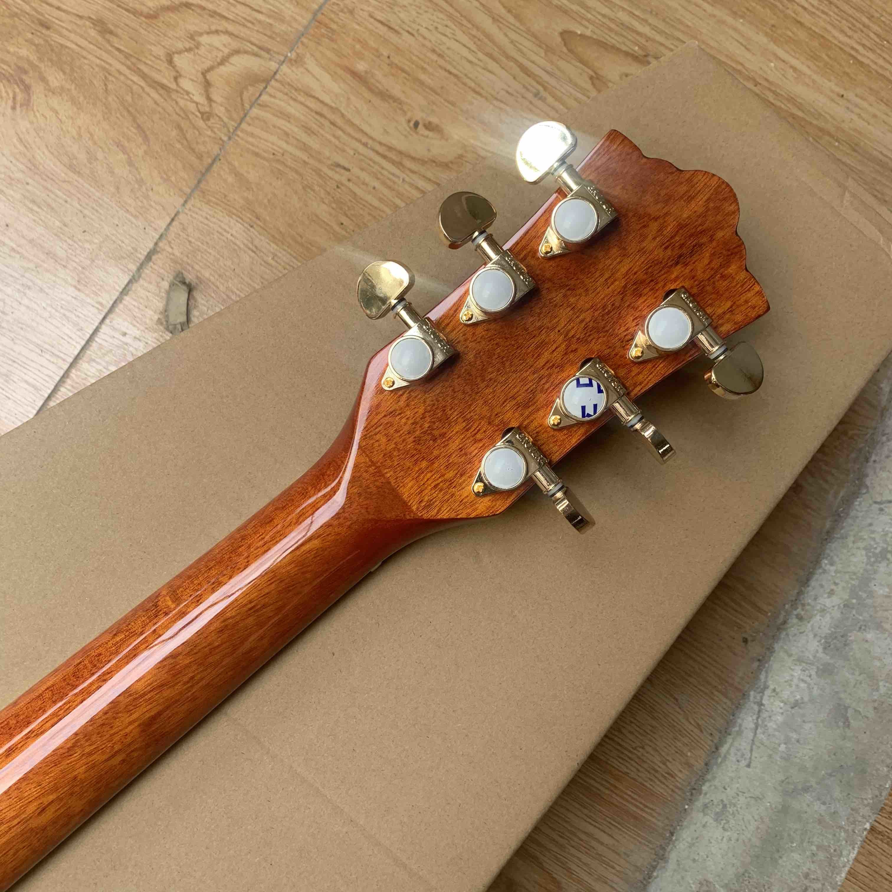 Custom Guilds 43 Inches Jumbo KOA Wood F50 Vintage Acoustic Guitar Gloss Finished Guild Electric Guitar