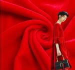 Autumn Winter 200GSM Silk Viscose Velvet Fabric Medium Weight Fabric By The Yard