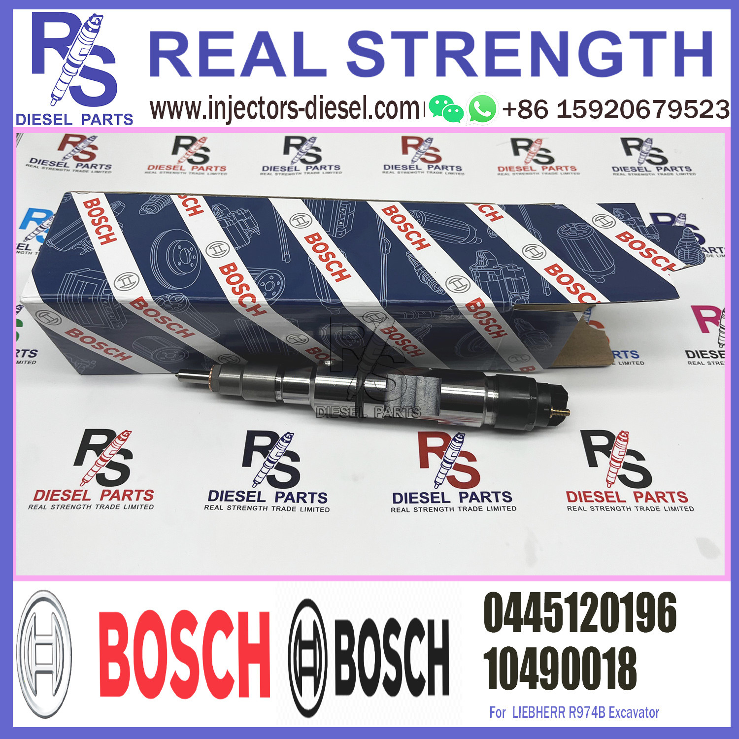 Hot sale nozzle assembly common rail injector 0445120196 for diesel pump