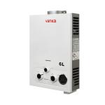 6L Instant Tankless Flue Gas Water Heater Wall Mounted Battery Operated Ignition