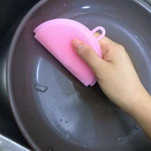 Quality Antimicrobial Silicone Kitchen Dish Sponge Dishwasher Washing Scrub Vegetable Scrubber Set for Kitchen Bathroom Living Room wholesale