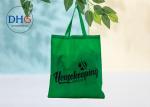 Green Polyester Tote Bags Silk Screen Printing Advertising Suitable Carrier