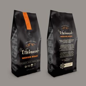 Quality coffee bean packaging bags 2 oz small square bottom bag matte black coffee pouch wholesale