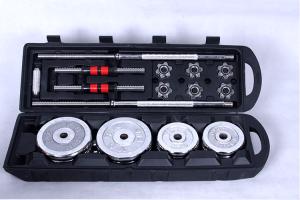 Quality fitness weight lifting adjustable dumbbell barbell sets 50kg with steel collars or hex spinlock wholesale
