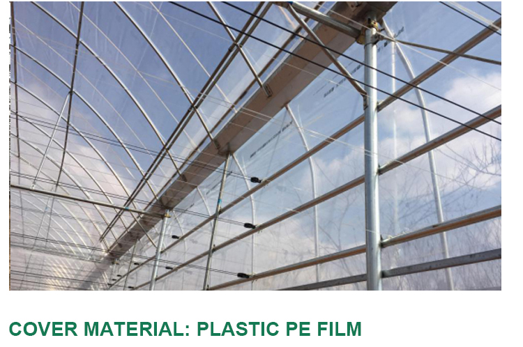 Multi-Span Agricultural Greenhouses Advanced Hydroponic Growing System for Section 4m/8m