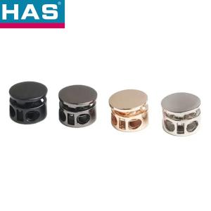 Quality Custom Logo Metal Cord Lock 2 Hole Drawstring Stopper For Bags Clothing wholesale