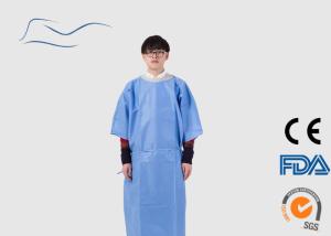 Quality Blue Disposable Surgery Gown Patient , Custom Size Disposable Operating Gowns wholesale