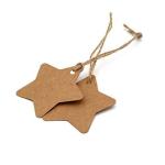 Stars Shape Flexo Printing For Christmas Celebration Cardboard Gift Tags