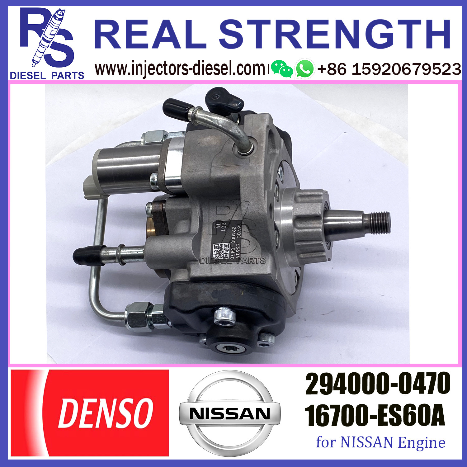 DENSO pump 294000-0470 16700-ES60A Excavator parts Fuel Injection Pump 294000-0470 16700-ES60A for NISSNA Engine parts