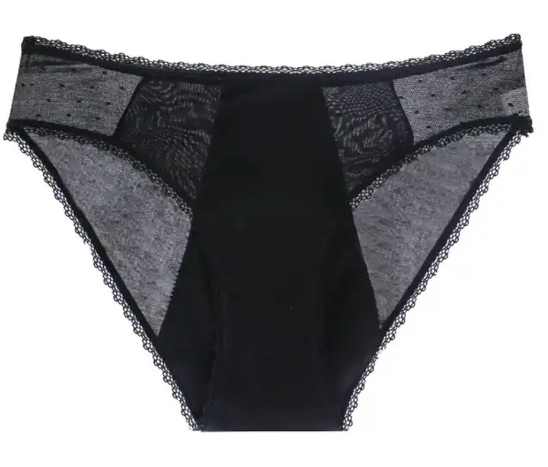 Leak Proof Bamboo Girl Period Panties Underwear Transparent Sexy Lace Viscose Briefs