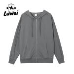 Streetwear Custom Gym Sports Premium Heavyweight Zip Plain Moletons Cotton