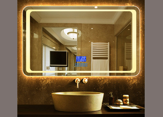 Traditional Illuminated Bathroom Mirror Environmentally Friendly For Decorative