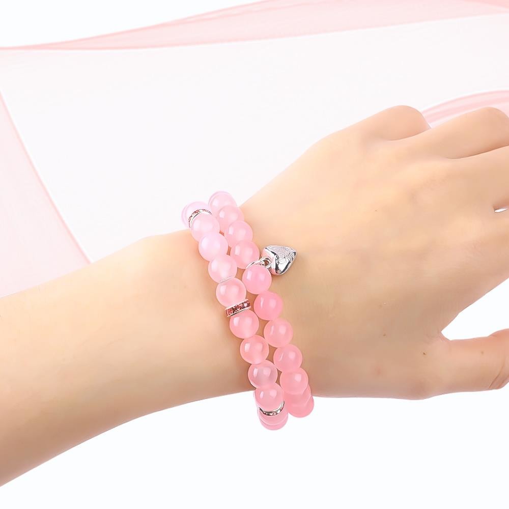 8mm Rose Quartz Gemstone Bead Bracelet Healing Energy Charm Jewelry