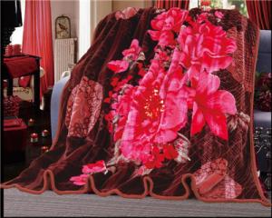 Quality 3D Flower Printed Blankets 100% Polyester Soft Touch High Quality wholesale