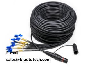 Quality Outdoor Waterproof IP67 24Fiber MTP/MPO to LC Fiber Optic Patch Cord Optical Jumper wholesale
