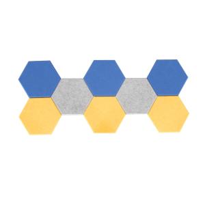 Quality 3800gsm Colorful Hexagon Soundproof Panels Polyester Fiber For Decoration wholesale