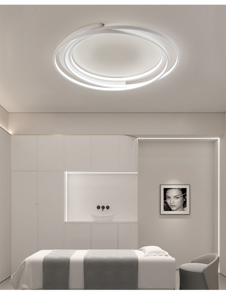 Modern Creative Wrought Iron Ceiling Lights Atmosphere Living Room ring Ceiling Lights(WH-MA-249)
