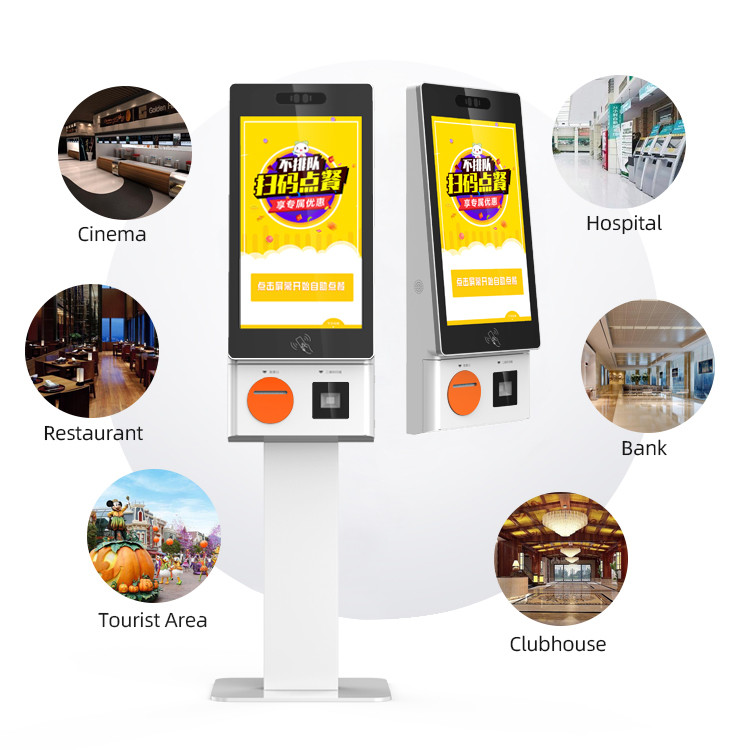 LKS 24inch 27inch Self Ordering Kiosk for Fast Food Restaurant