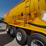 3 Axles Van-type Dry Bulk Flour/Powder Material Tanker Semi Trailer for Van-type
