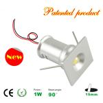 Warm white/ White/ Blue/ Green/ Yellow Color recessed Mini 1W LED Spotlight