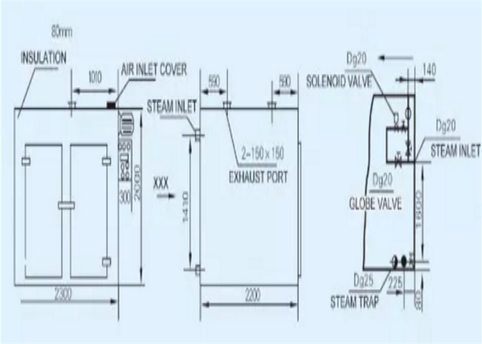 1.35kw 300kg Hot Air Drying Oven For Bottarga Dehydrator Fruit Drying
