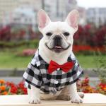 Pet Clothes Dog Wedding Shirt with Bowknot Decoration