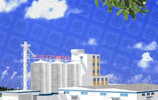 30 To 8000ton Silo Grain Feed Storage Tank Poultry Feed Mill Equipment Use