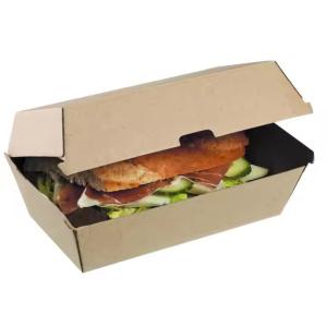 Quality Custom Printed Paper Cardboard Burger Box for Takeaway Hamburger Hot Dog Packaging wholesale